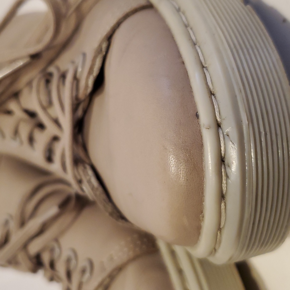 Dr. Martens Dante Leather Sneakers In Taupe Size 7 - Picture 11 of 12